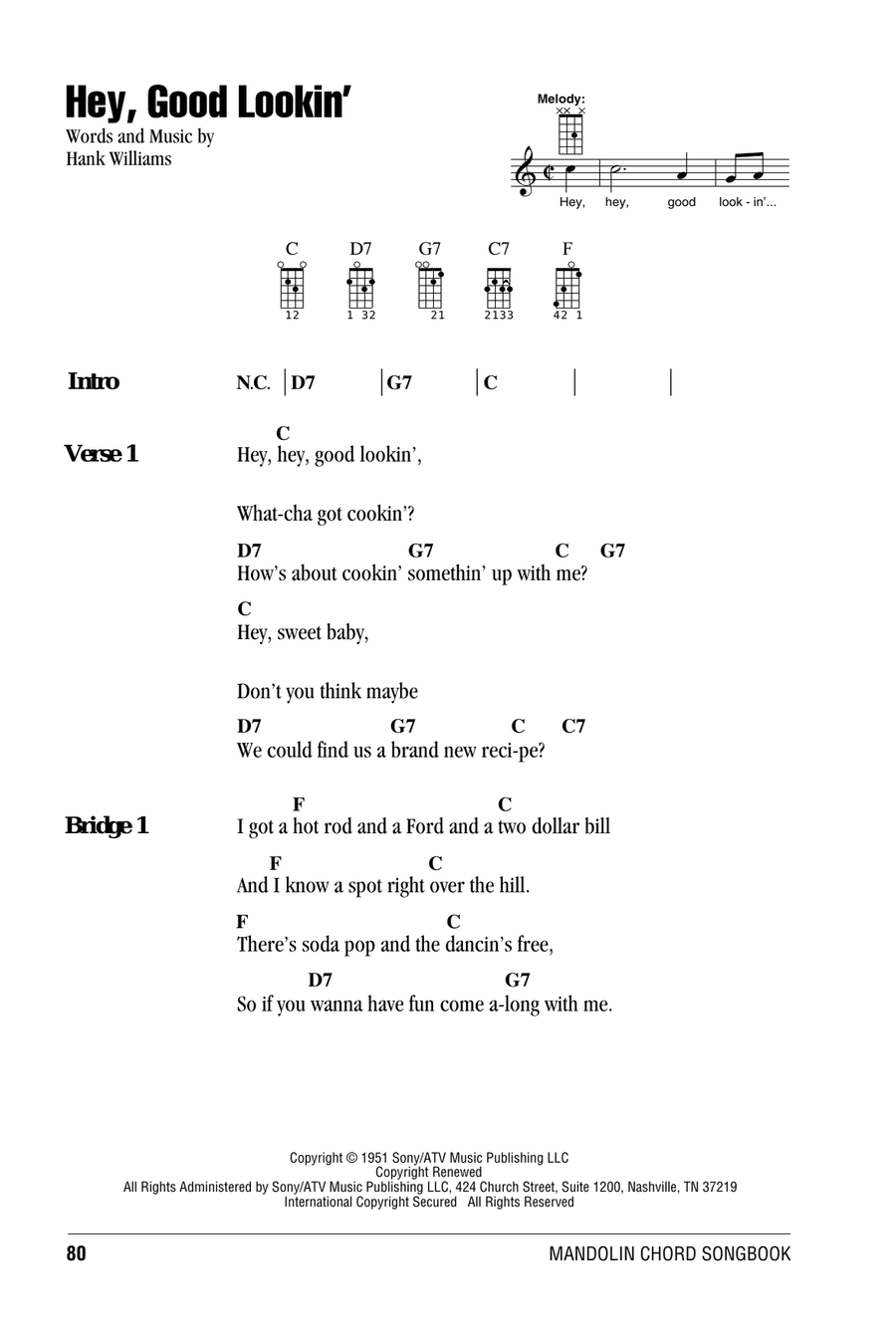 Hey, Good Lookin' Mandolin scores gallery preview page 1