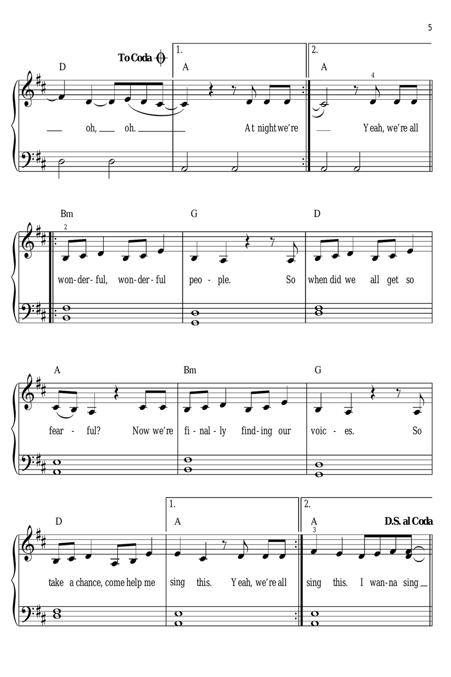 Read All About It, Part III Easy Piano scores gallery preview page 5