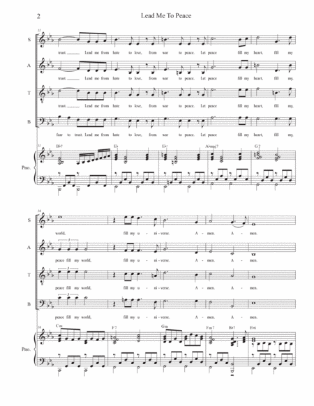 Lead Me To Peace (Soprano Solo and SATB) image number null