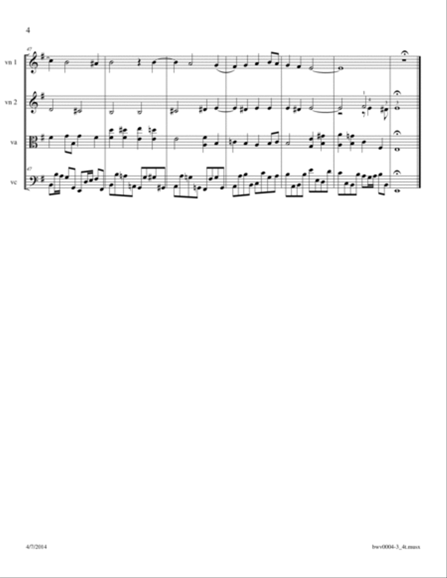 Bach: Cantata BWV 4, No 3.- Aria: 