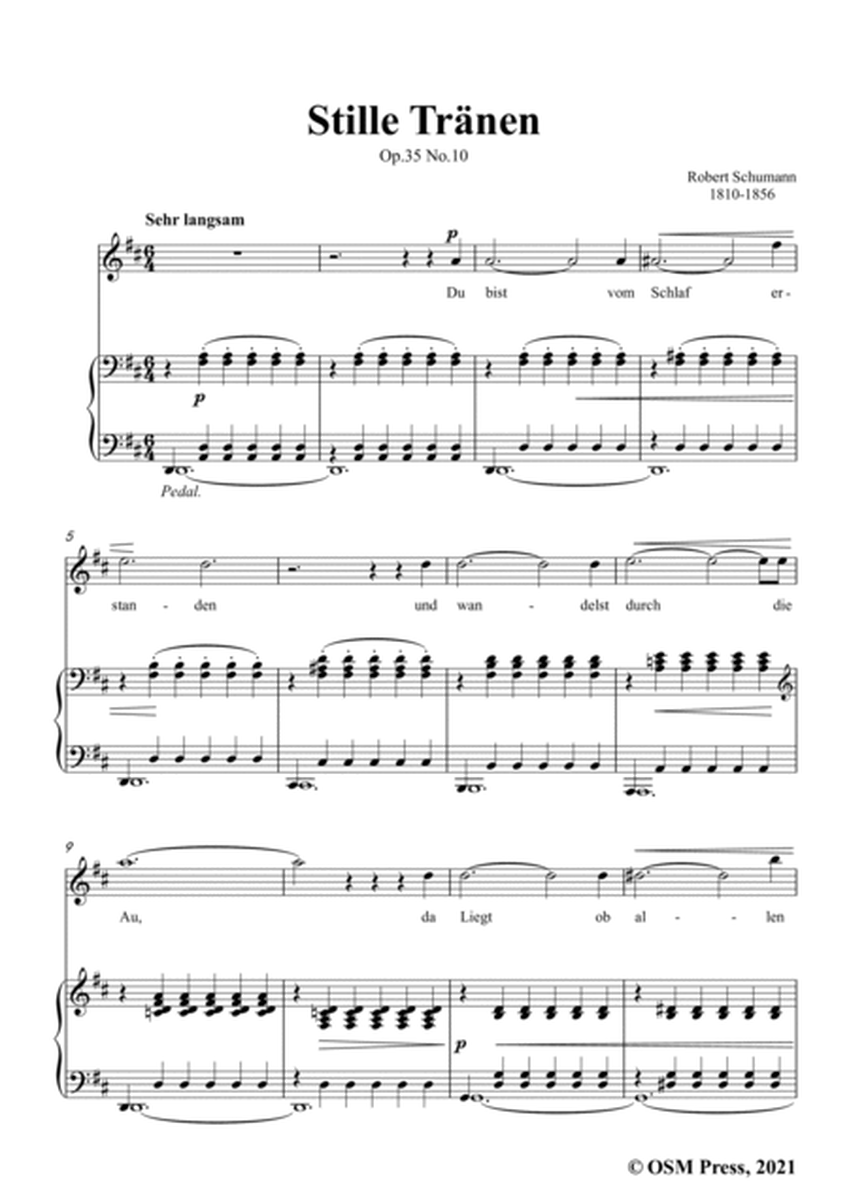 Schumann-Stille Tranen,Op.35 No.10 in D Major