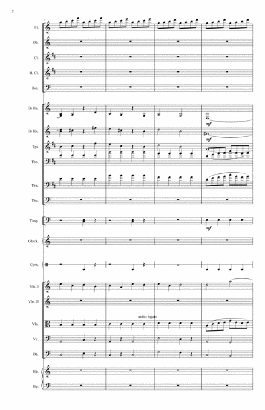 Carpathians - Symphony No1. for orchestra Mov.I Full Orchestra scores gallery preview page 2