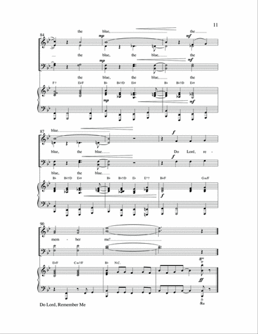 Do Lord, Remember Me 4-Part scores gallery preview page 11