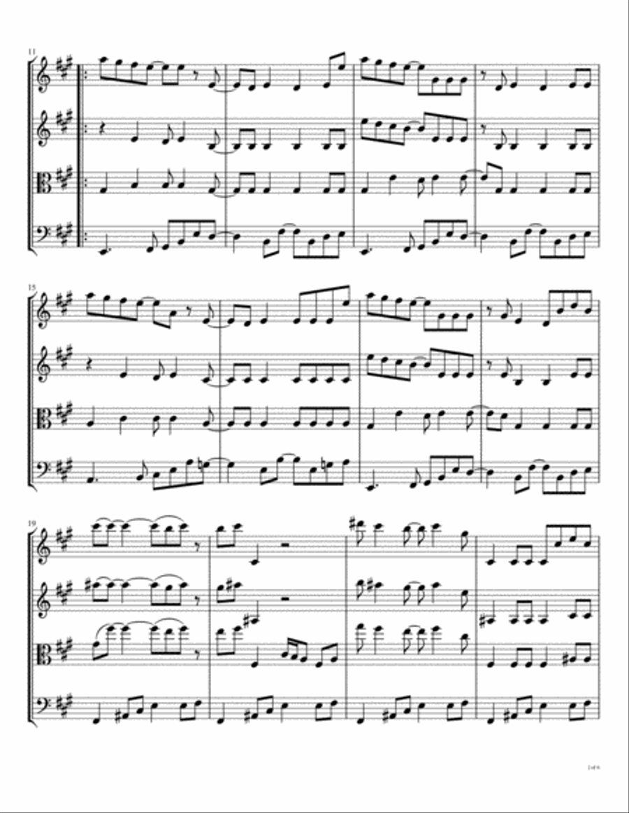 Day Tripper String Quartet scores gallery preview page 3