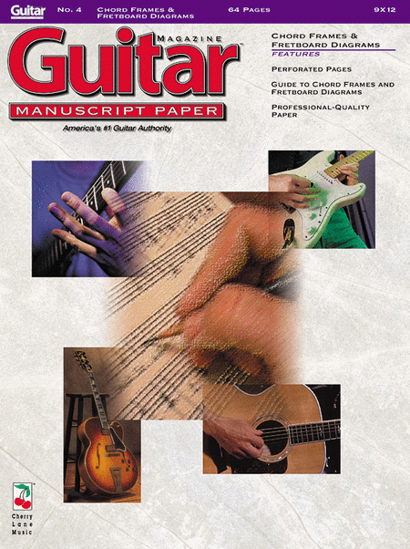 Guitar(TM) Magazine Manuscript Paper - #4 Chord Frames and Fretboard Diagrams - 9 inch. x 12 inch.