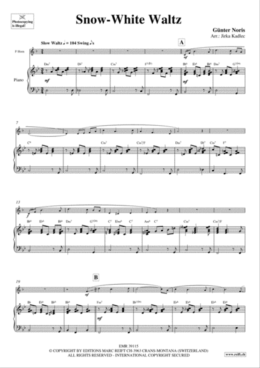 Snow-White Waltz Horn scores gallery preview page 3