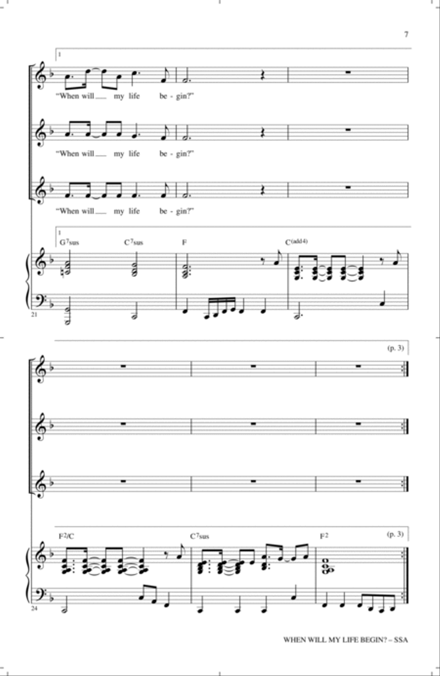 When Will My Life Begin? (from Tangled) (arr. Mac Huff) SSA scores gallery preview page 5