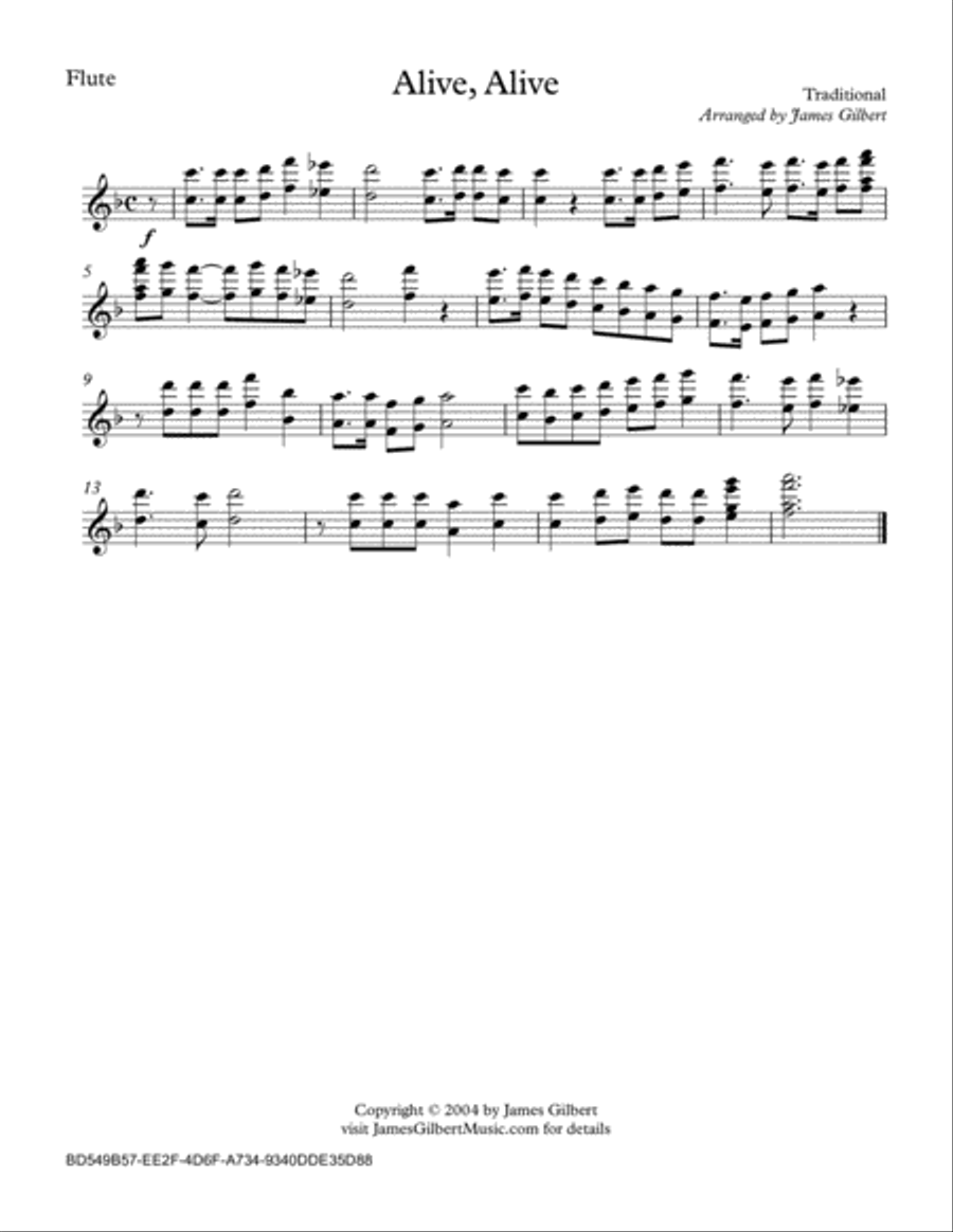 Alive, Alive Alive, Alive Full Orchestra scores gallery preview page 6