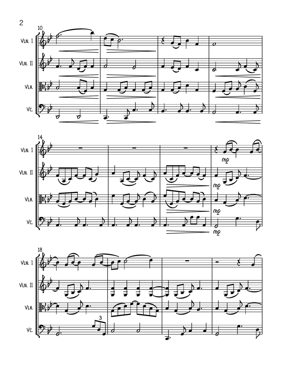 Rocket Man (i Think It's Gonna Be A Long Long Time) String Quartet scores gallery preview page 2