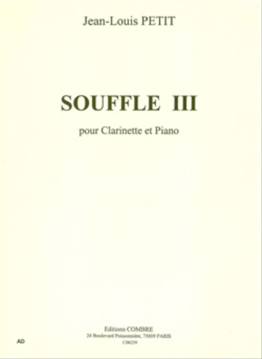 Souffle III Clarinet Solo scores gallery preview page 1