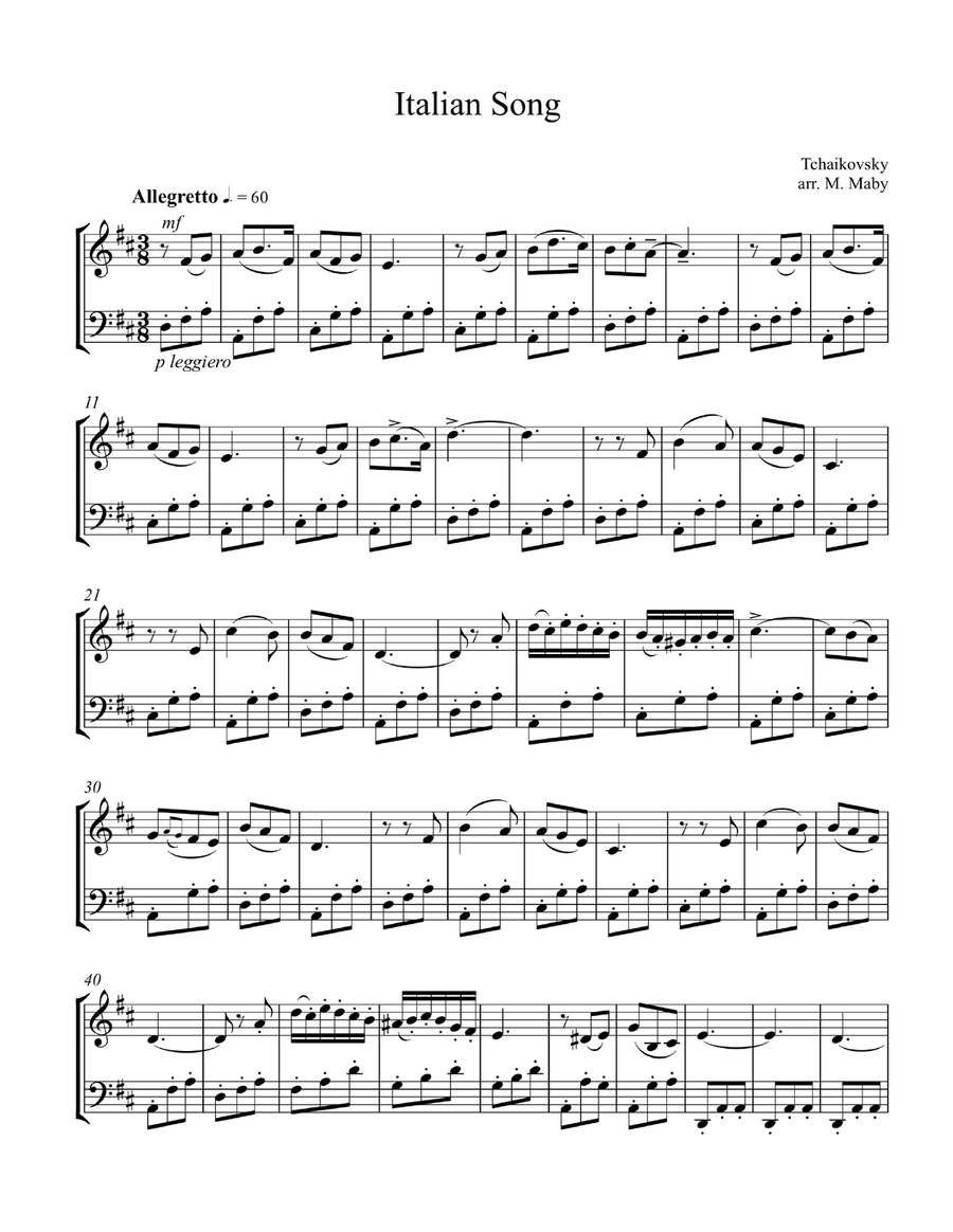3 Italian Songs for Violin & Cello Duet 3 Italian Songs for Violin & Cello Duet String Duet scores gallery preview page 3