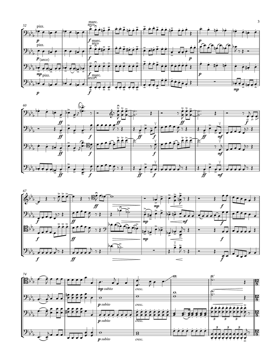 Bohemian Rhapsody String Quartet scores gallery preview page 3