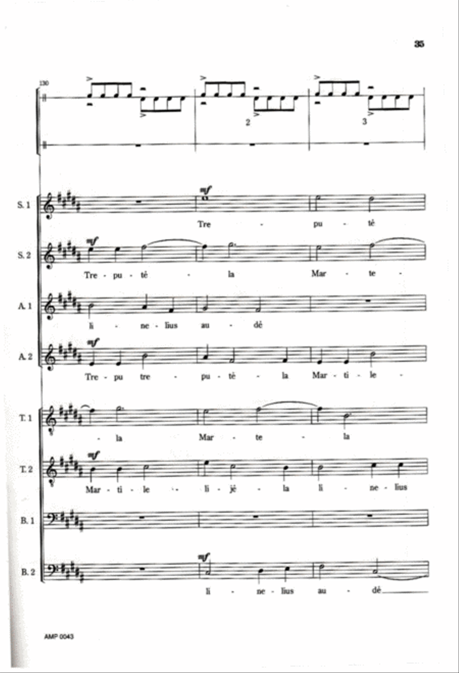 Trepute Martela Trepute Martela SSAATTBB scores gallery preview page 10
