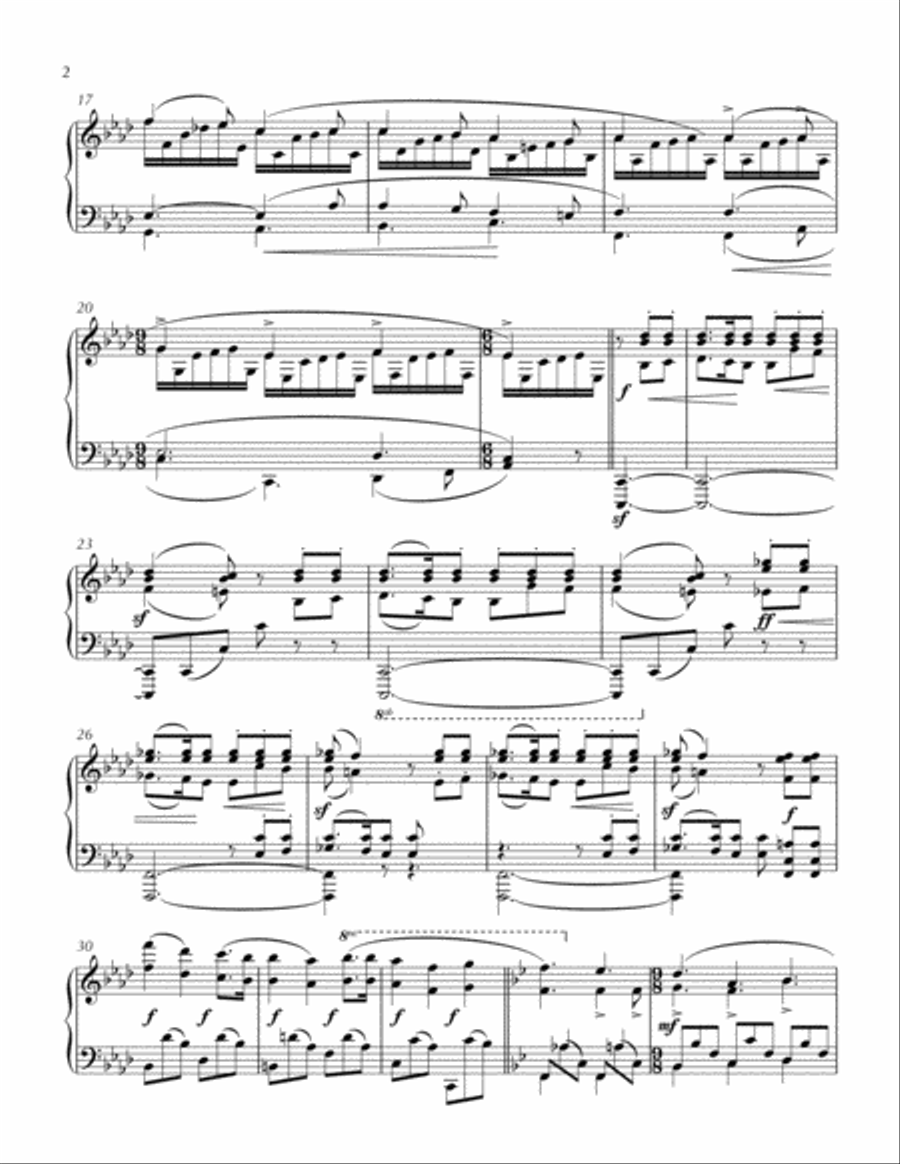 Happy Birthday in the Style of Schumann Piano Solo scores gallery preview page 2