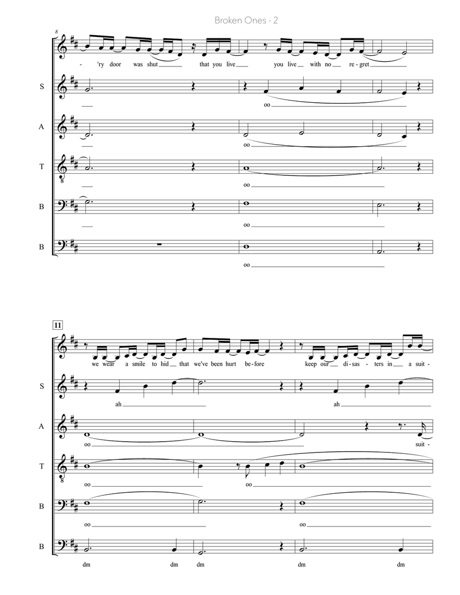 Broken Ones Broken Ones A Cappella scores gallery preview page 2