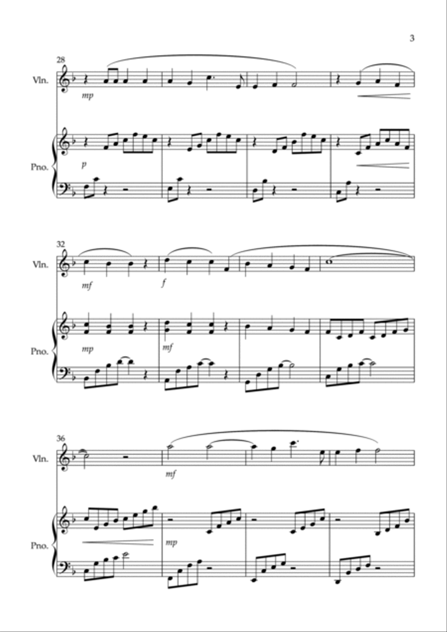 Ave Maria for violin and piano Violin Solo scores gallery preview page 3
