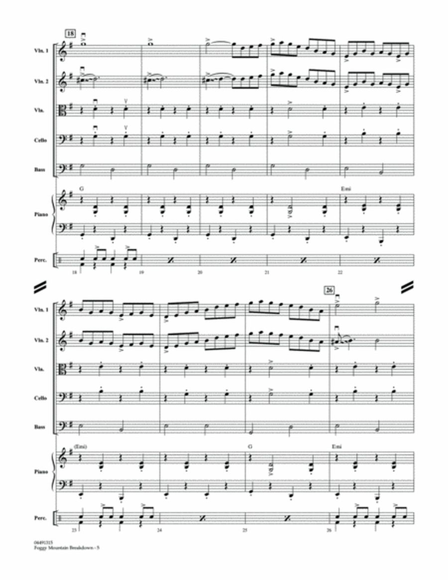 Foggy Mountain Breakdown - Conductor Score (Full Score)