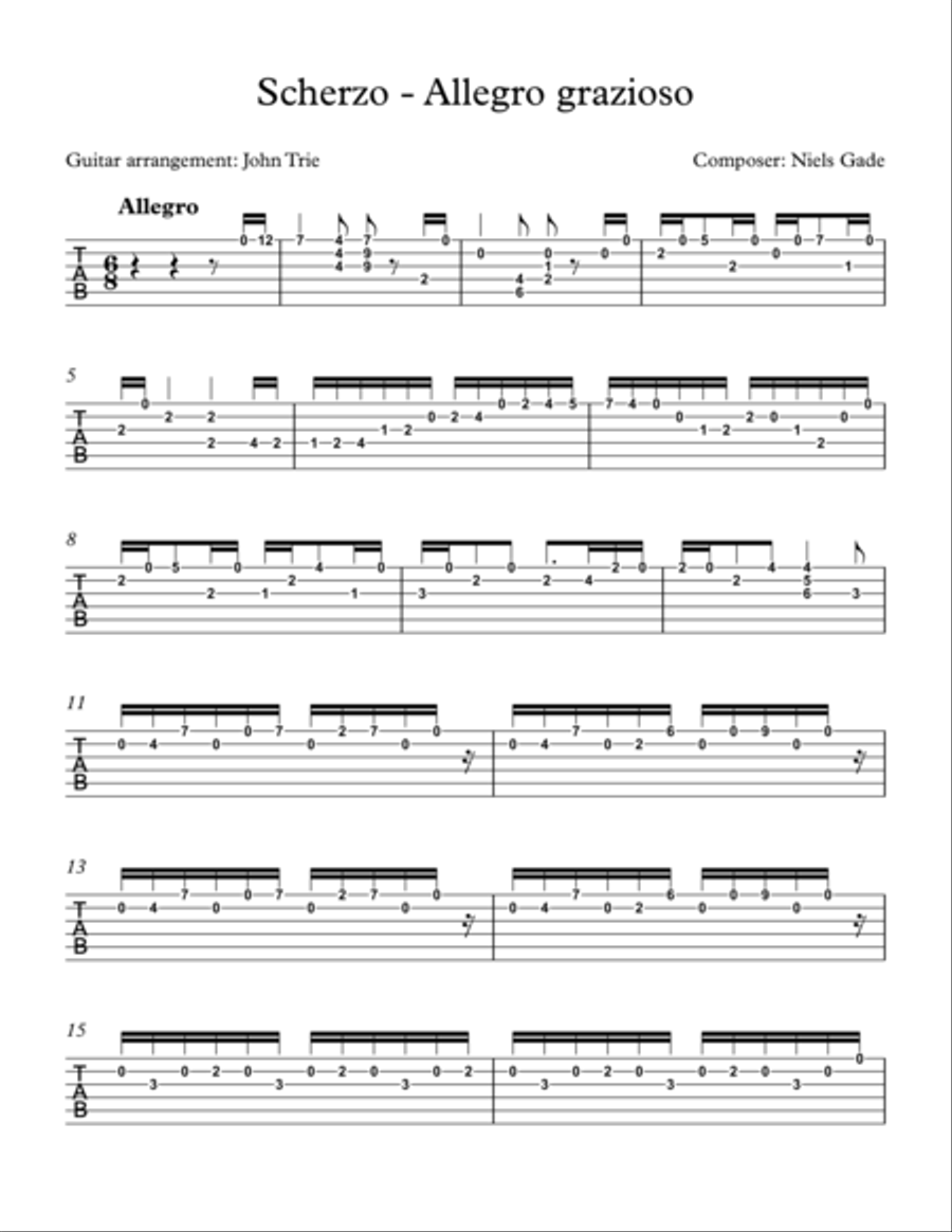 Opus 19 No. 2 Acoustic Guitar scores gallery preview page 1