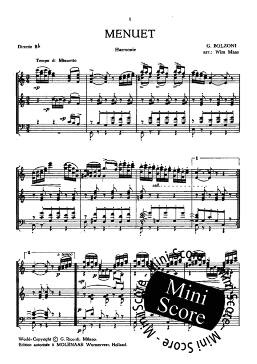 Menuet Concert Band scores gallery preview page 3