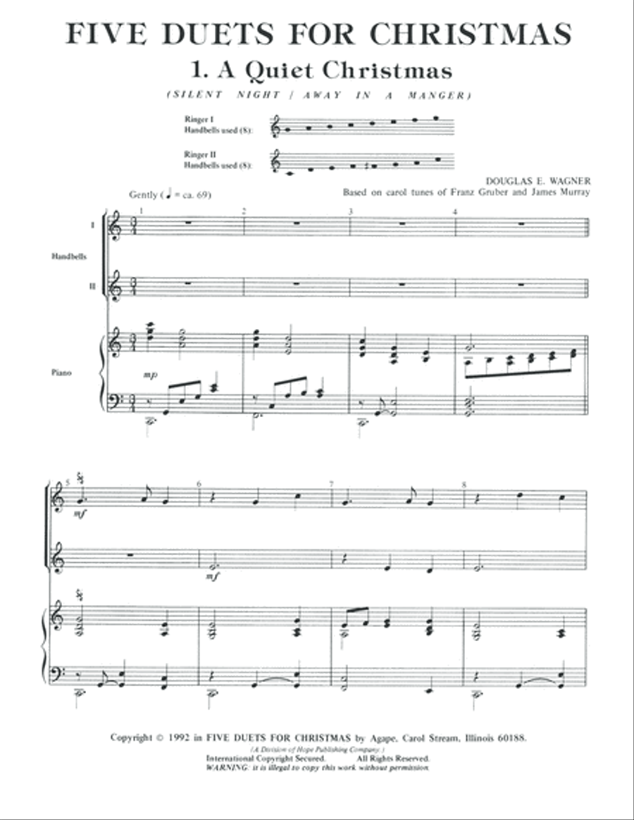 Five Duets for Christmas Percussion scores gallery preview page 3