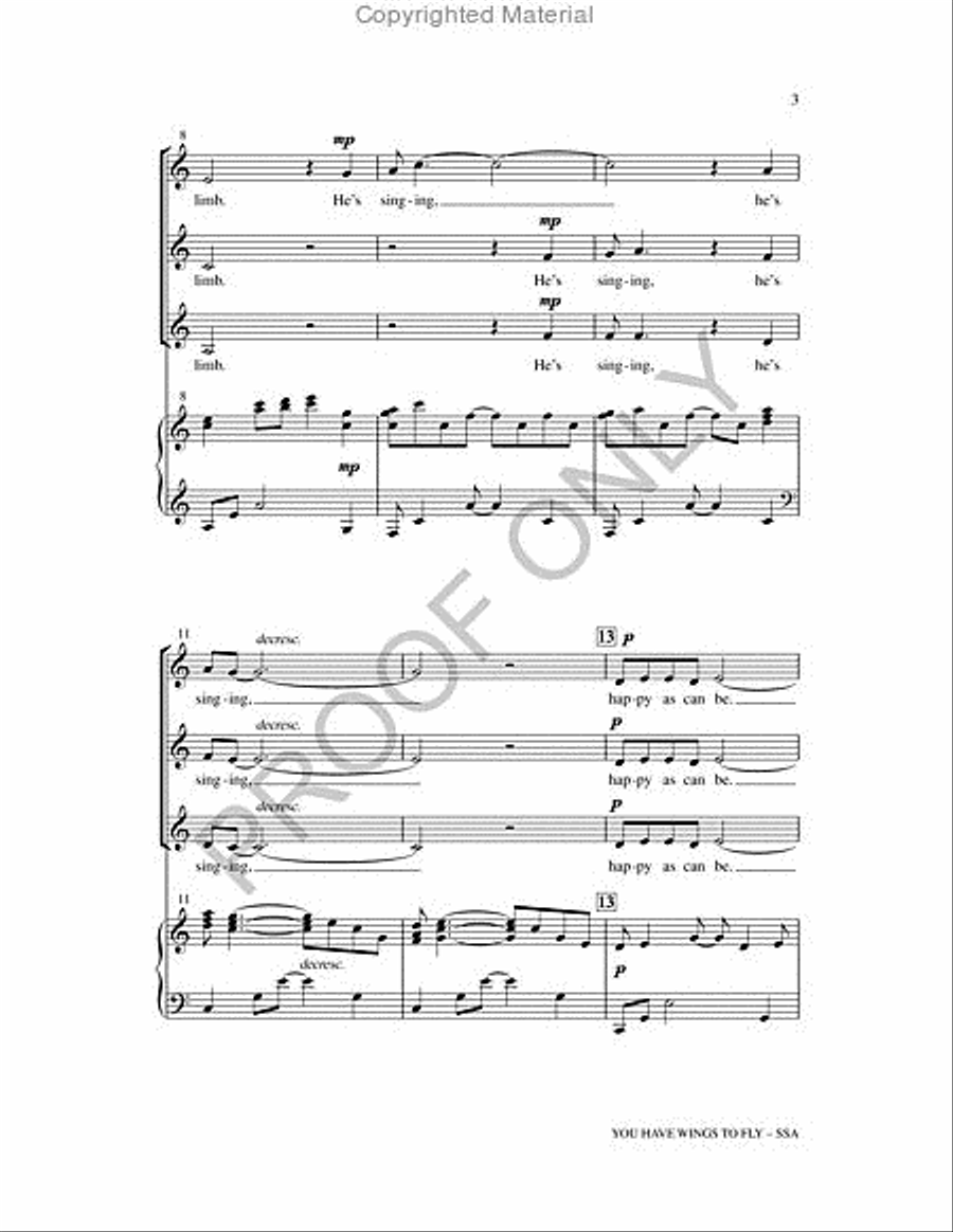 You Have Wings To Fly 3-Part scores gallery preview page 3