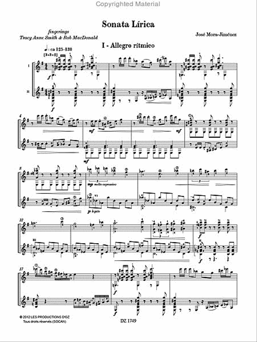 Sonata Lírica Classical Guitar scores gallery preview page 2
