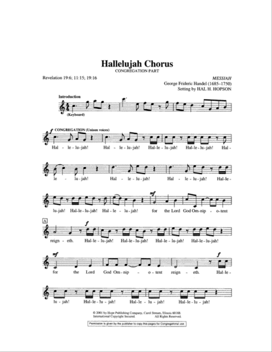 Hallelujah Chorus 4-Part scores gallery preview page 18
