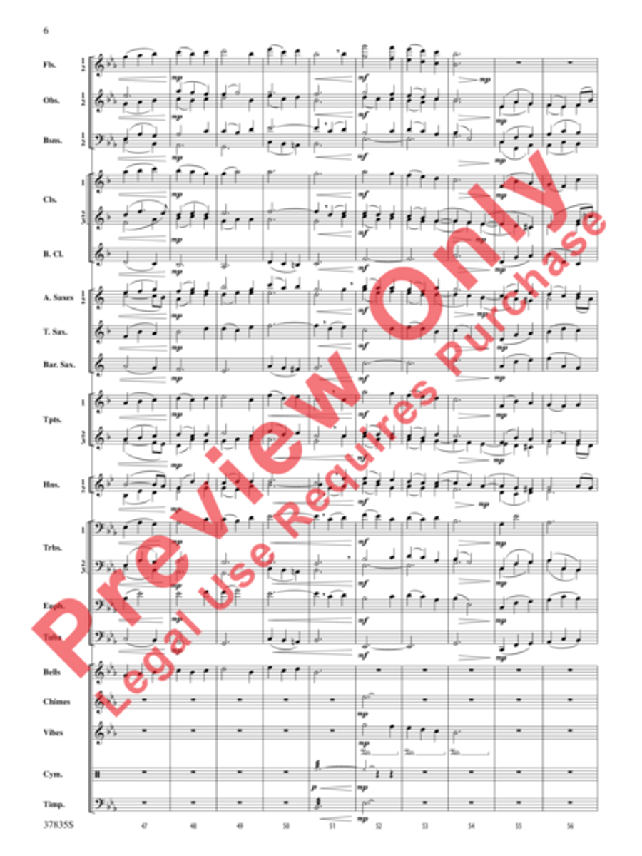 Nativity Carol Concert Band scores gallery preview page 9