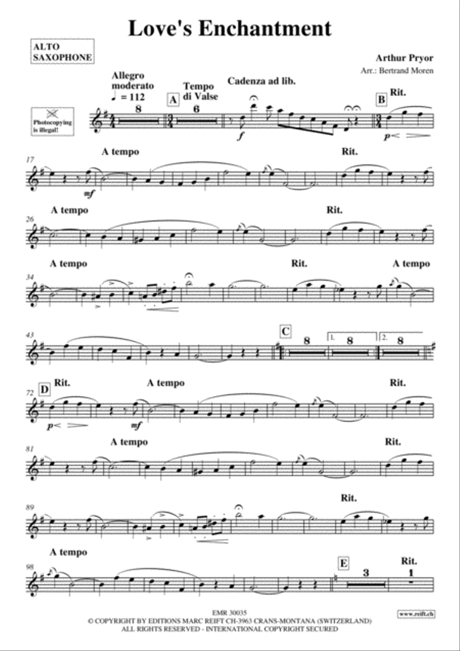 Love's Enchantment Alto Saxophone scores gallery preview page 2