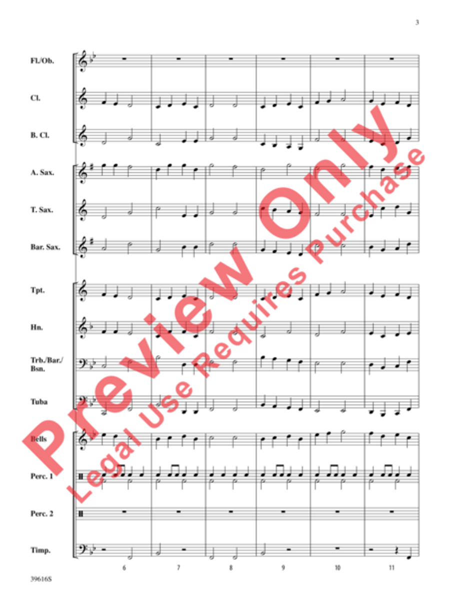 Quicksilver March Concert Band scores gallery preview page 4