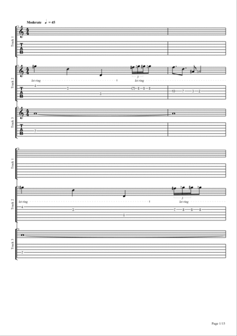 Romance des Coeurs Noirs Piano Solo scores gallery preview page 1