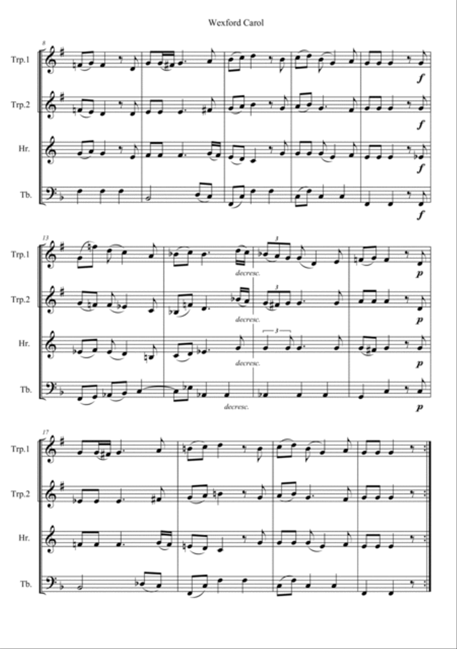 Wexford Carol Wexford Carol Horn scores gallery preview page 2