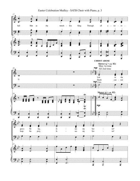 EASTER CELEBRATION MEDLEY (for SATB Choir with Piano/Choir Part included) image number null