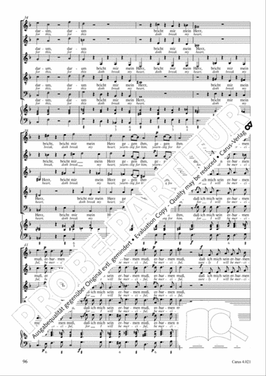 Schein: Israelsbrunnlein. Fontana d'Israel. Complete edition Choir scores gallery preview page 103