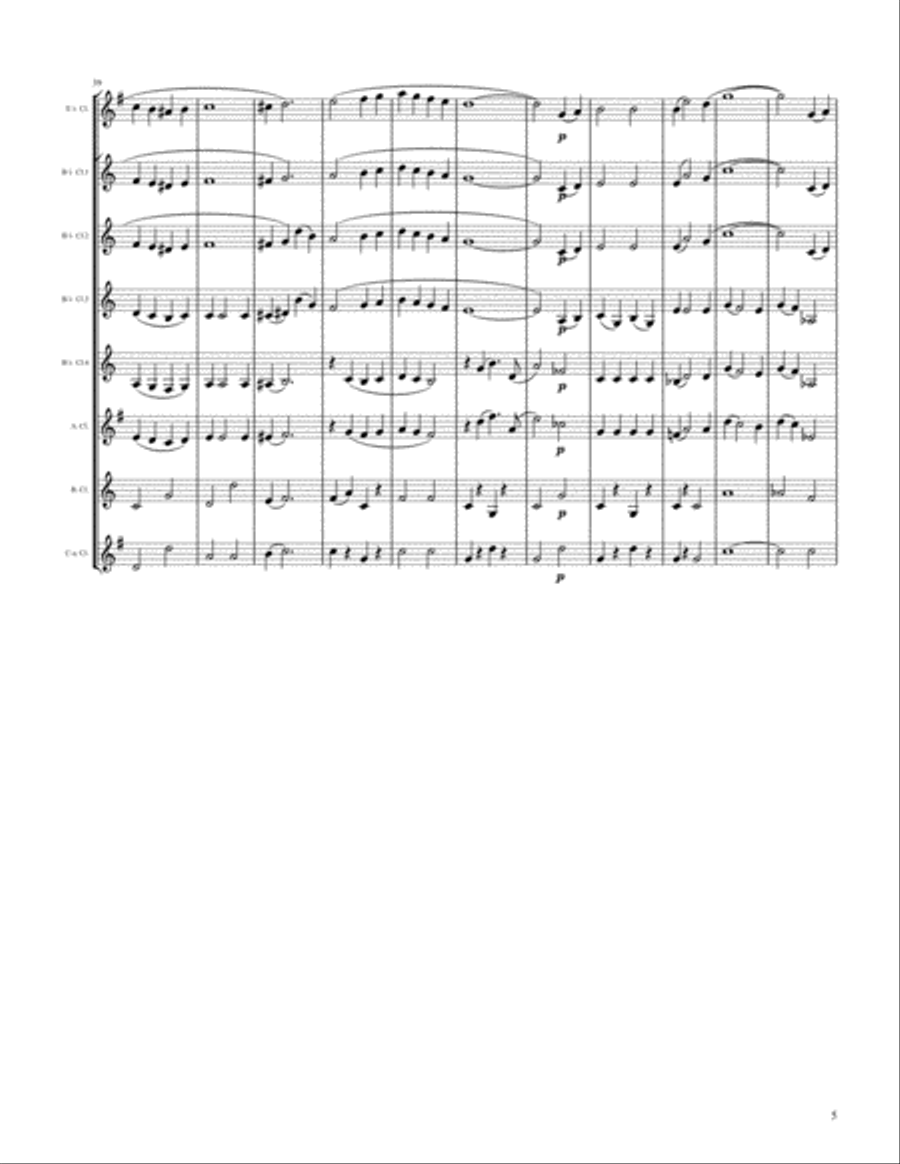 White Christmas Woodwind Quartet scores gallery preview page 5