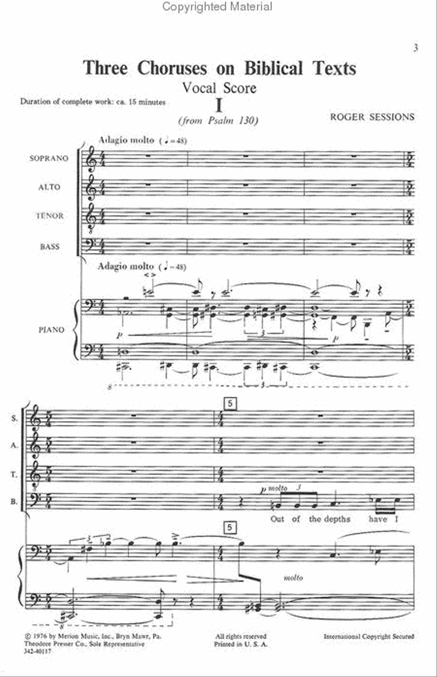 I. Out of the Depths 4-Part scores gallery preview page 2