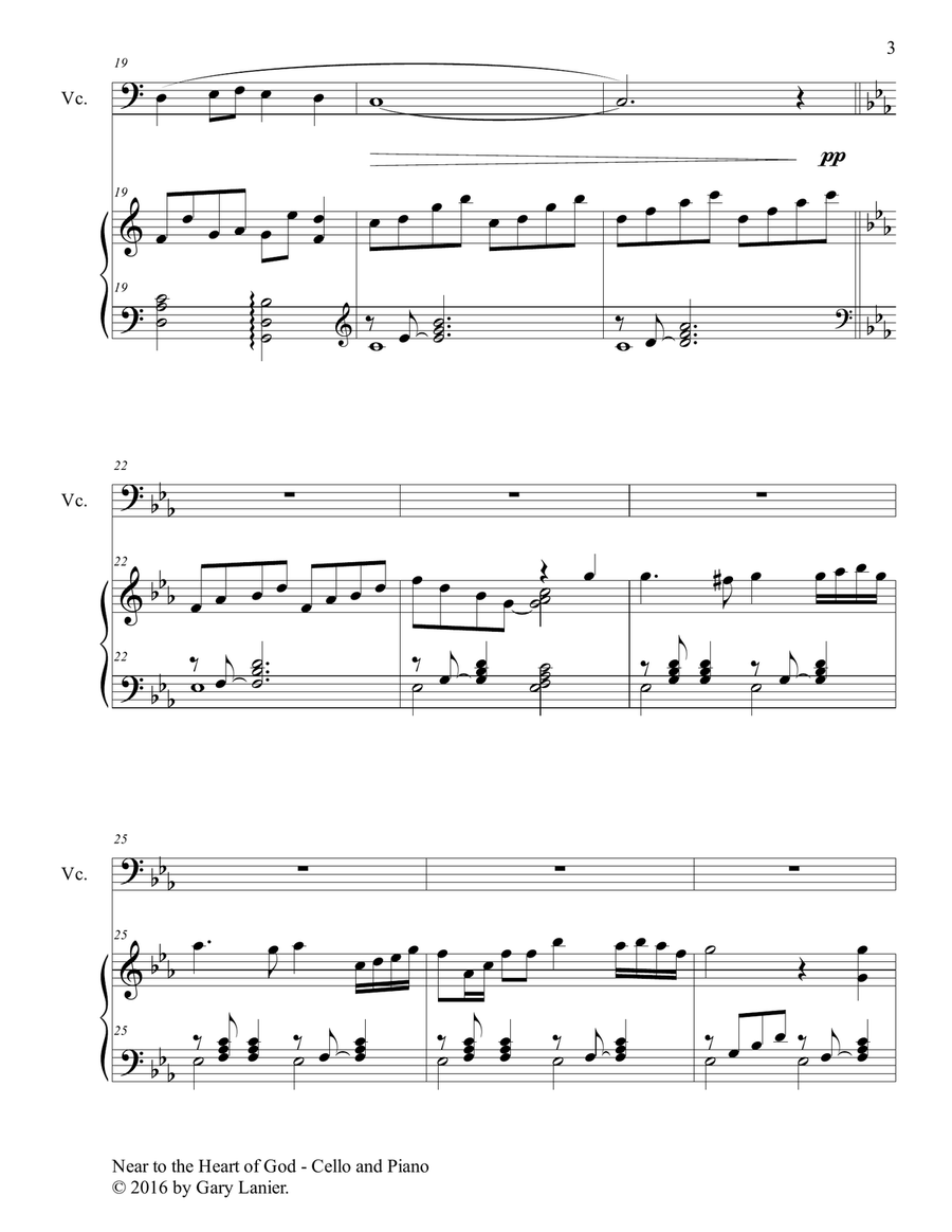 NEAR TO THE HEART OF GOD (Duet – Cello & Piano with Score/Part) Piano scores gallery preview page 4