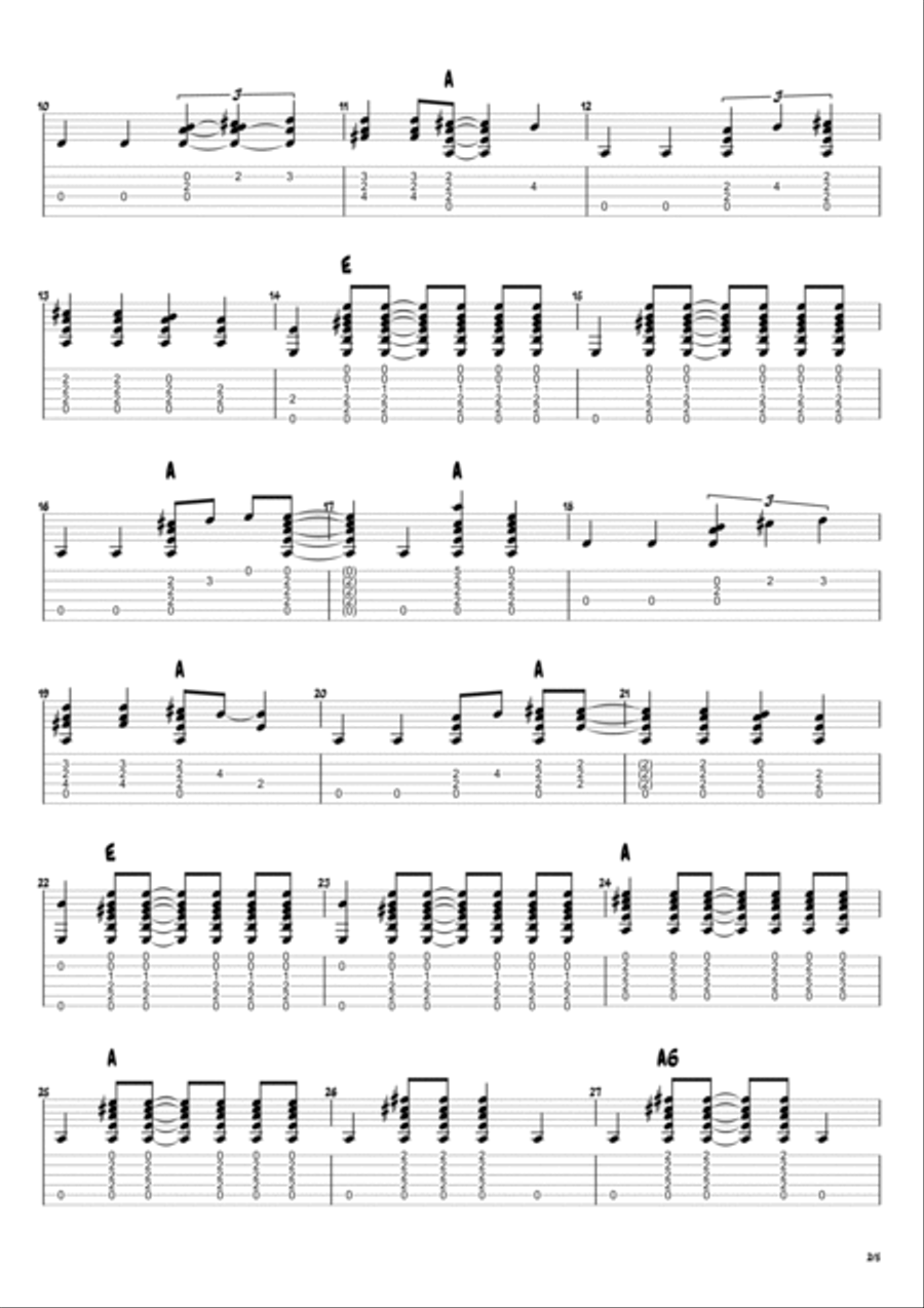 Sweet Caroline Acoustic Guitar scores gallery preview page 2