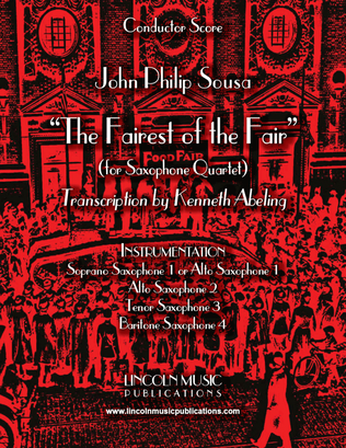 March – The Fairest of the Fair (for Saxophone Quartet SATB or AATB)