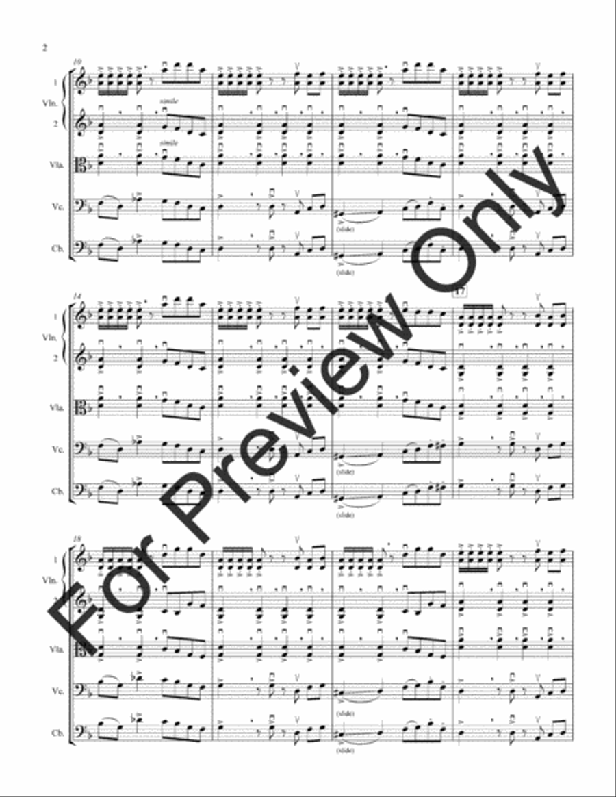 Blue Rhythmico (Score) Blue Rhythmico (Score) String Orchestra scores gallery preview page 5