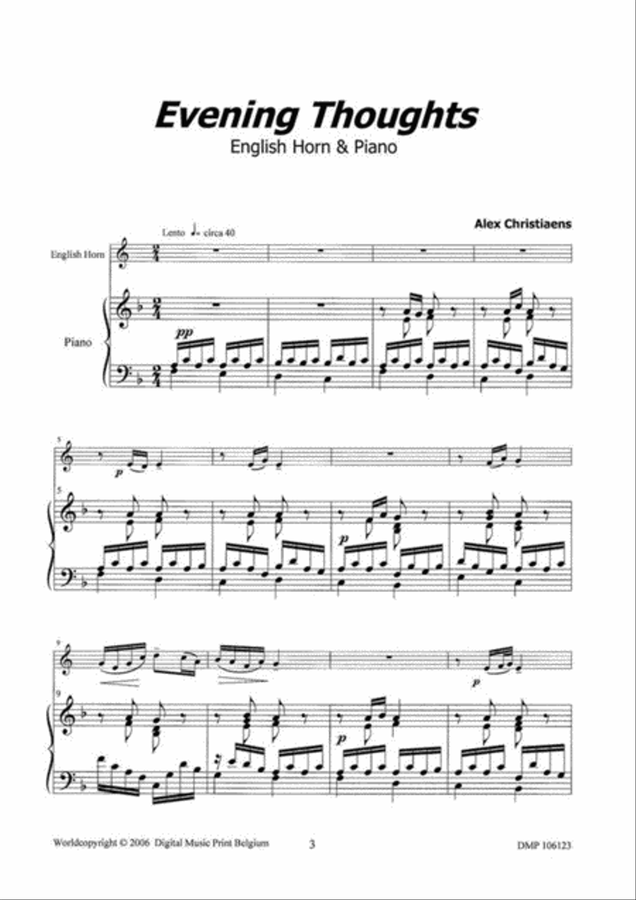 Evening Thoughts English Horn scores gallery preview page 2