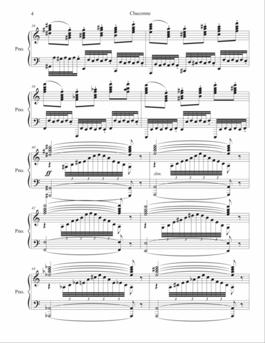Chaconne for Piano (2017) Piano Solo scores gallery preview page 4