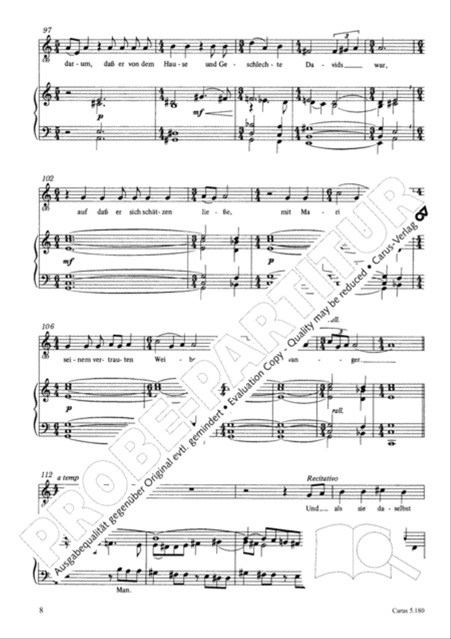 Das Weihnachtsevangelium Mezzo-Soprano Voice scores gallery preview page 9