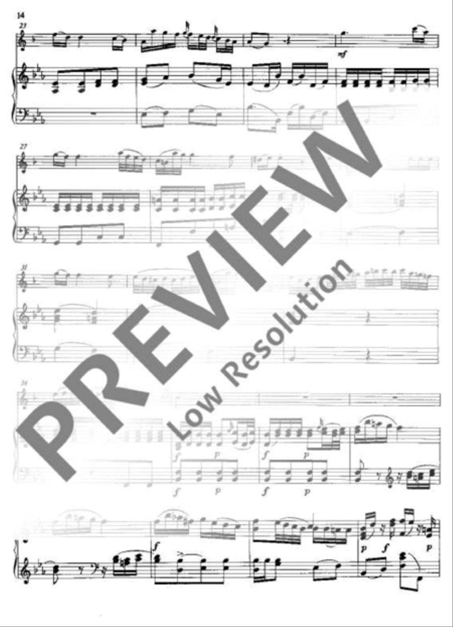 Concerto Bb major Clarinet scores gallery preview page 15