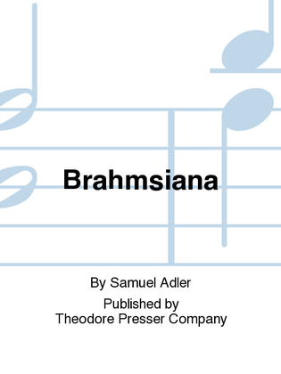 Book cover for Brahmsiana