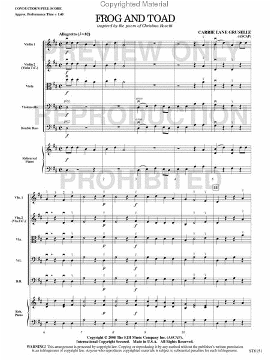 Frog and Toad Frog and Toad String Orchestra scores gallery preview page 2