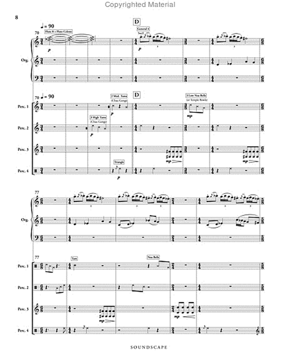 Soundscape for Organ & Percussion Ensemble (score & parts)