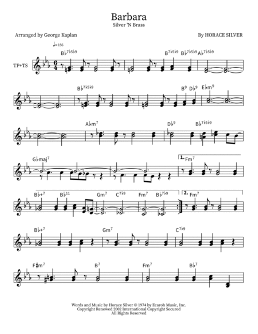 Barbara Jazz Ensemble scores gallery preview page 4