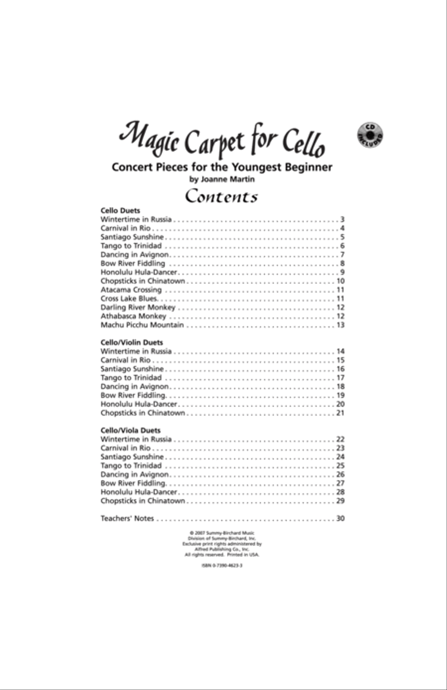 Magic Carpet for Cello Cello scores gallery preview page 4