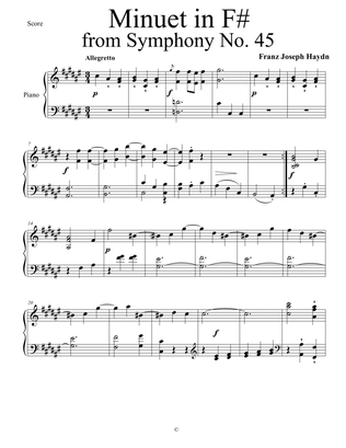 Haydn: Minuet from Symphony No. 45 in F-sharp minor "Farewell"